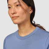 Feinstrick-T-Shirt Serenity Blau
