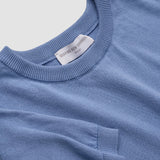Feinstrick-T-Shirt Serenity Blau