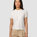 Feinstrick-T-Shirt Off-White