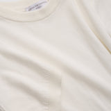 Feinstrick-T-Shirt Off-White