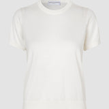 Feinstrick-T-Shirt Off-White