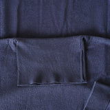 Feinstrick-Rollkragenpullover marineblau