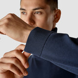 Feinstrick-Rollkragenpullover marineblau
