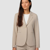 Essentieller taillierter Blazer Insel Sand Nadelstreifen