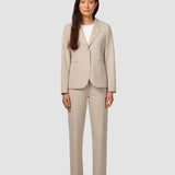 Essentieller taillierter Blazer Insel Sand Nadelstreifen