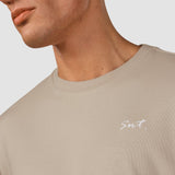 Schweres Box-Fit-T-Shirt Legacy Steinbeige