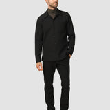 Schwer Edition Übergangs Overshirt Schwarz Melange