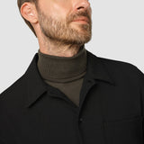 Schwer Edition Übergangs Overshirt Schwarz Melange