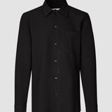 Schwer Edition Übergangs Overshirt Schwarz Melange