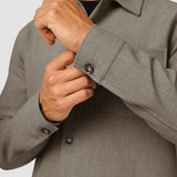Schwer Edition Übergangs Overshirt Khaki Melange