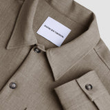 Schwer Edition Übergangs Overshirt Khaki Melange