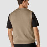 Grobstrickweste Khaki Molinaire