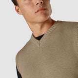 Grobstrickweste Khaki Molinaire