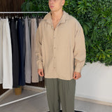 Elegantes Oversize-Hemd Beige