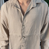 Elegantes Oversize-Hemd Beige