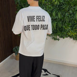 T-Shirt VIVE FELIZ Weiß
