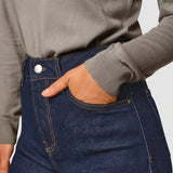 Jeans Straight Fit Dunkel Blau