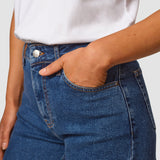 Jeans Straight Fit Medium Blau