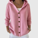 Cardigan Confort mit Kapuze aus Strick