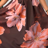 Betty asymmetrisches Blumen-Midikleid
