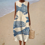 Bequeme Ärmellose Sommerkleid