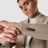 Essential Blazer Slim Sandkörnung