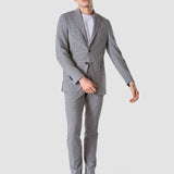 Essential Blazer Slim Duo Karo Blau
