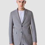 Essential Blazer Slim Duo Karo Blau