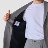 Essential Blazer Slim Duo Karo Blau