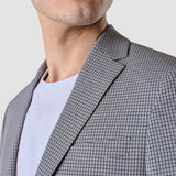 Essential Blazer Slim Duo Karo Blau