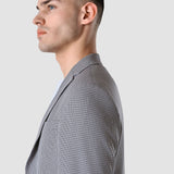Essential Blazer Slim Duo Karo Blau