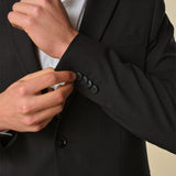 Essential Blazer Regular Schwarz Kariert