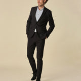 Essential Blazer Regular Schwarz Kariert