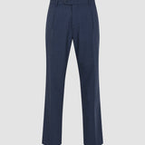 Tech-Wollanzughose Relaxed Fit Marineblau