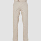 Tech-Leinenanzughose Relaxed Fit Sandshell