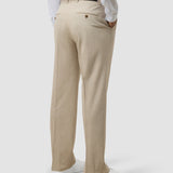 Tech-Leinenanzughose Relaxed Fit Sandshell