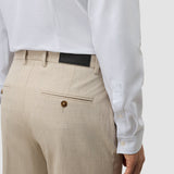 Tech-Leinenanzughose Relaxed Fit Sandshell