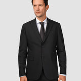 Tech-Woll-Blazer Schwarz Slim