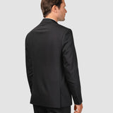Tech-Woll-Blazer Schwarz Slim