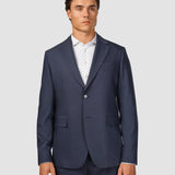 Tech-Wollblazer Marineblau Regular