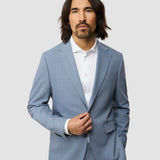 Tech-Wollblazer Hellblau Slim
