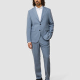 Tech-Wollblazer Hellblau Slim