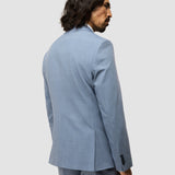 Tech-Wollblazer Hellblau Slim