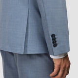 Tech-Wollblazer Hellblau Slim