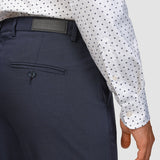 Technische Wollanzughose Regular Marineblau