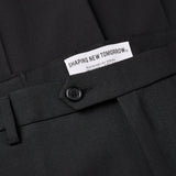 Tech-Wollanzughose Regular Schwarz