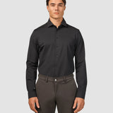 Reisehemd Schwarz Slim