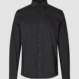 Reisehemd Schwarz Slim