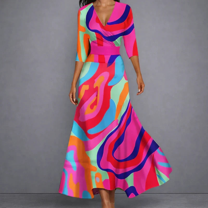 CALLA | Sculpting Floral Maxi Kleid für elegante Selbstsicherheit