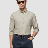 Allover-Day Oxford-Hemd Beige
